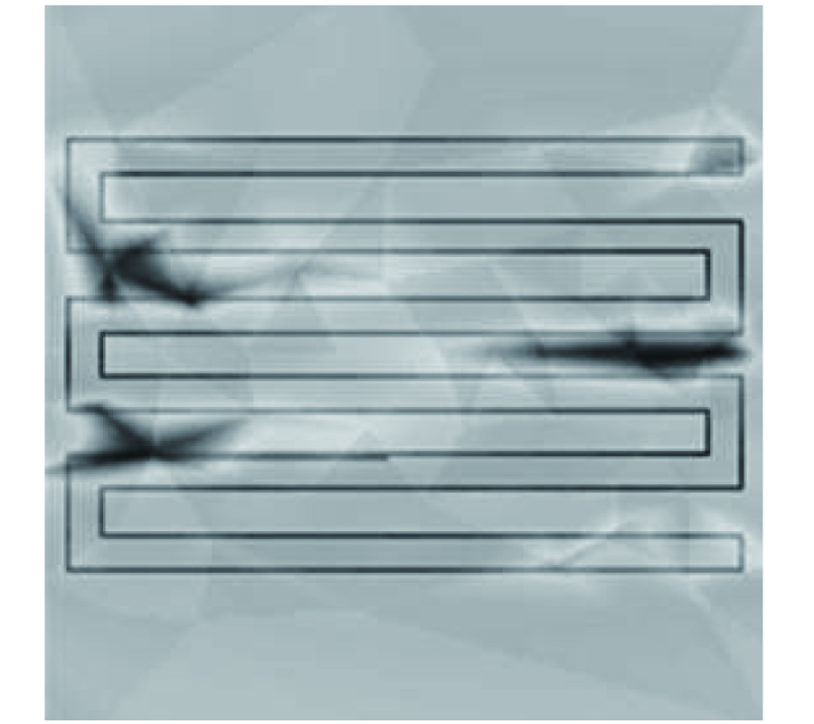 NEGATIVE INDEX MATERIAL COMPOSED OF MEANDER LINE AND SRRS