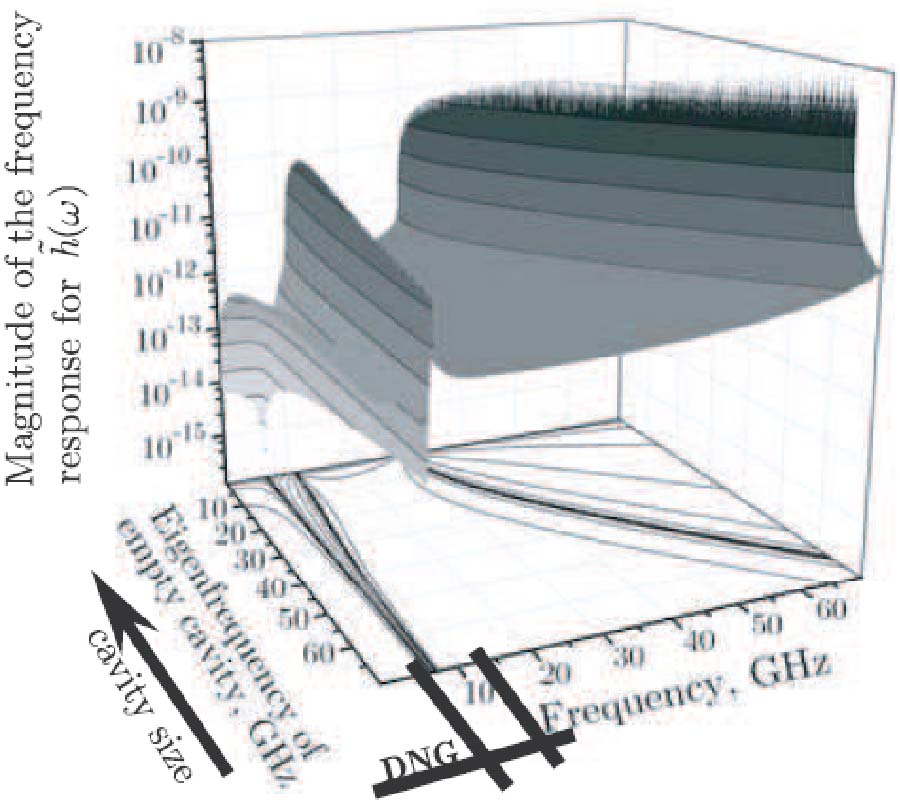 TRANSIENT ELECTROMAGNETIC FIELDS IN A CAVITY WITH DISPERSIVE DOUBLE NEGATIVE MEDIUM