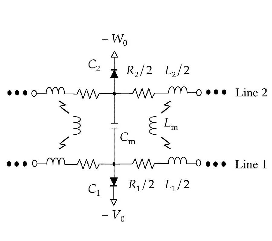 INTERACTION OF NONLINEAR PULSES DEVELOPED IN COUPLED TRANSMISSION LINES REGULARLY SPACED SCHOTTKY VARACTORS