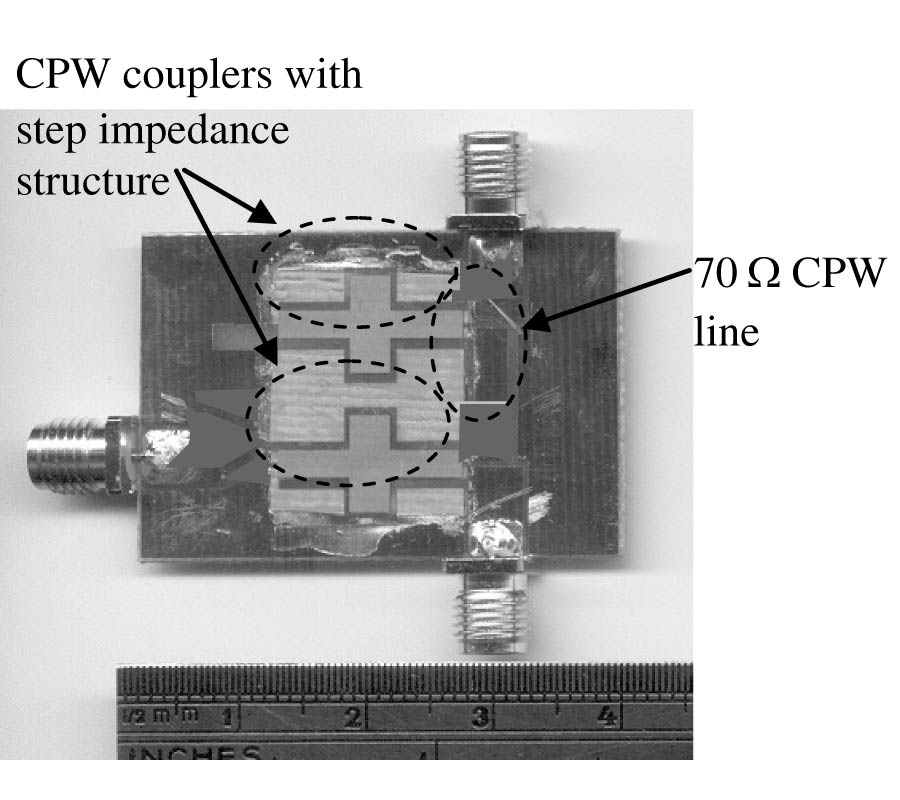 A MINIATURE CPW BALUN CONSTRUCTED WITH LENGTH-REDUCED 3DB COUPLES AND A SHORT REDUNDANT TRANSMISSION LINE