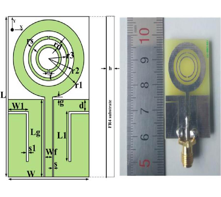 COMPACT TRIPLE-BAND MONOPOLE ANTENNA WITH INVERTED-L SLOTS AND SRR FOR WLAN/WIMAX APPLICATIONS