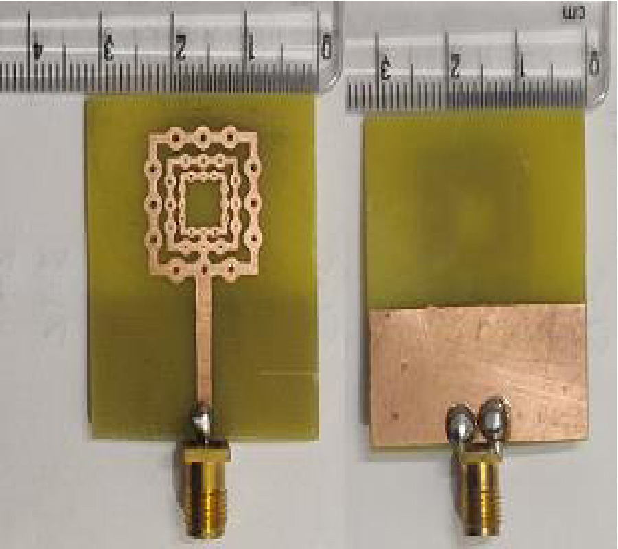 A DESIGN OF MULTIBAND NESTED SQUARE SHAPED RING FRACTAL ANTENNA WITH CIRCULAR RING ELEMENTS FOR WIRELESS APPLICATIONS