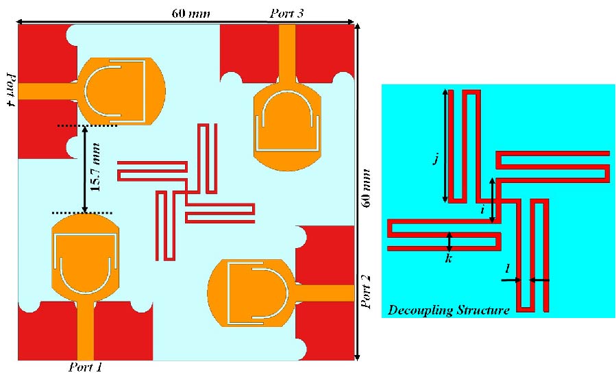 A Four Port Super-wideband MIMO Antenna with Improved Inter-port Isolation and Dual-band Interference Suppression Capability