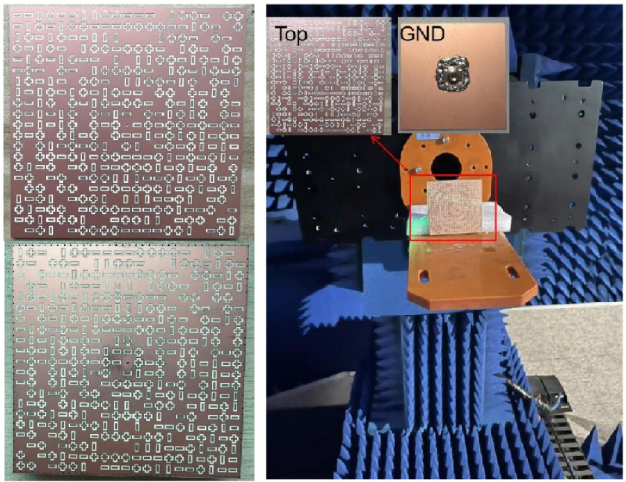 Circularly Polarized Holographic Metasurface Antenna with Metal Vias and Its Gain Enhancement Analysis