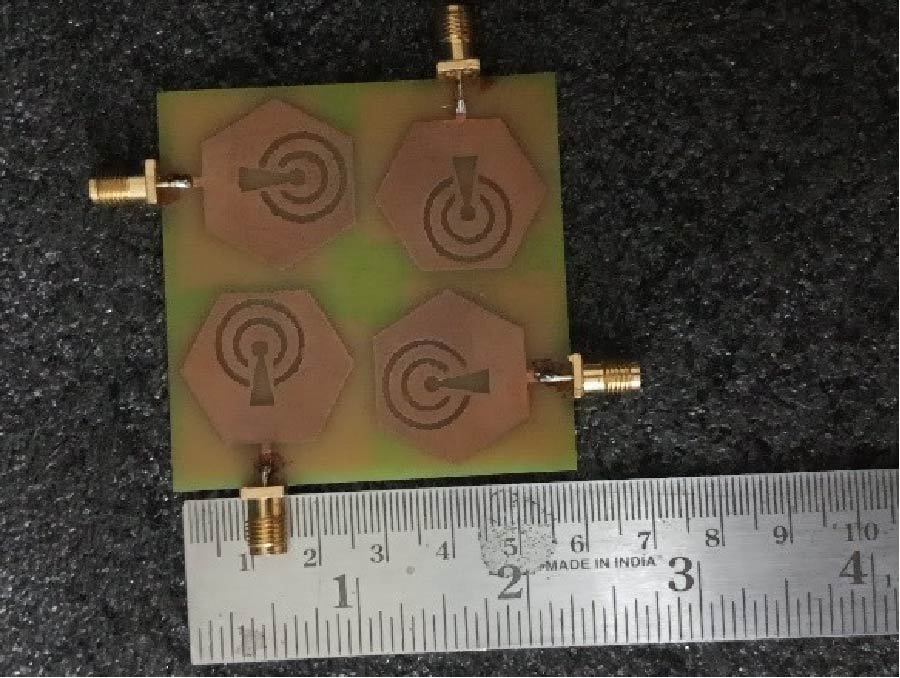 Design and Analysis of High Isolation Four Port MIMO Antenna for N77 Band 5G Communication